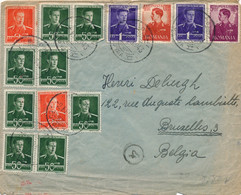 COVER 1943   TO BRUXELLES  BELGIA  CENSOR    2 SCANS - World War 2 Letters