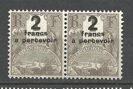 GUADELOUPE Taxe N° 23a Sans Accent Sur Le à Tenant à Normal NEUF**  SANS CHARNIERE  / MNH - Timbres-taxe