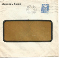 France Enveloppe Quart & Silice Paris Cachet à Date Paris 123 Rue D'Anjou 1947 - Oblitérations Mécaniques (Autres)