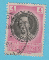 1956 CUBA Donne Luisa Perez De Zambrana - 4 C Usato - Used Stamps