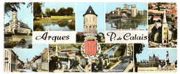 ARQUES -- Carte Panoramique  Format  22 Cm  X 9 Cm  -- Multivues ....blason..............à Saisir - Arques