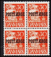 1949. DANMARK.  Parcel Post (POSTFÆRGE). 30 Øre In Block Of 4 With 3 Stamps Never Hinged And... (Michel PF31) - JF521471 - Parcel Post