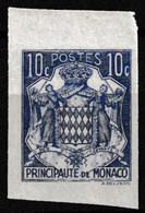 T.-P. Gommé Neuf** Non Dentelé - National Coat Of Arms Armoiries Nationales - N° 158 (Yvert Et Tellier) - Monaco 1937 - Neufs
