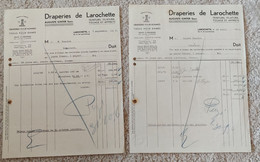 Luxembourg - 2 Factures - Draperie De Larochette 1936 - Luxembourg