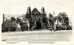 Australia, Queensland, BRISBANE, Museum & Art Building (1952) Sidues Series RPPC - Brisbane