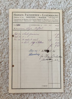 Luxembourg - Facture - Hansen-Tschiderer 1923 - Luxembourg