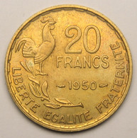 20 Francs Georges Guiraud, 3 Faucilles, 1950, Bronze-aluminium - IV° République - 20 Francs