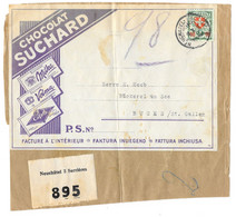Suchard Chocolate Chocolade Perfin PS On Fragment Package 895 Neuchatel Serrières - Perfins