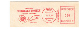 RMS EMA Schweden Bomben Schokolade Chocolate Chocolade Niemetz 000 Value Wien Wenen 22.7.1960 Fragment - Andere & Zonder Classificatie