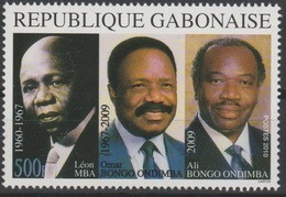 Gabon Gabun 2010 Mi. 1703 Les Présidents Du Gabon Léon Mba Omar Ali Bongo Ondimba Politic RARE ! - Gabun (1960-...)