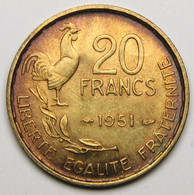 20 Francs G. Guiraud, 1951, Bronze-aluminium - IV° République - 20 Francs