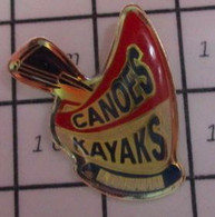 1818B Pin's Pins / Beau Et Rare / THEME : SPORTS / Canoës Limeuil - Canoës & Kayak Sur La Dordogne - Kano