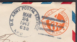 U.S.A. Militaria Lot De 3 Enveloppes Sur Entier 6c Année 1943  Du Lt.Col Cleon .E.FREEMAN N.Y. Pour ST LOUIS  Missouri - 1941-60