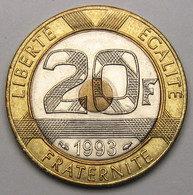 ASSEZ RARE En SPL ! 20 Francs Mont Saint-Michel, 1993, Frappe Monnaie, Bronze-aluminium Nickel - V° République - 20 Francs