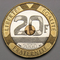 ASSEZ RARE, ISSUE D'un Coffret BU ! 20 Francs Mont Saint-Michel, 2000, Bronze-aluminium Nickel - V° République - 20 Francs