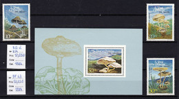 1 Feuillet Et  3 Timbres Neufs** De Saint Thomas Et Prince, Champignon, Muschroom Forte Cote Sur Catalogue Domphil - Pilze