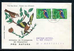 Suisse - Carte FDC En 1966 -Oiseaux -  Publicité Médicale Au Verso -  F 155 - FDC