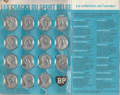 15 Jetons Publicitaires BP Dans Leur Carte-écrin / Complet - Les Cracks Du Sport Belge/ Collection Stations Essence - Otros & Sin Clasificación