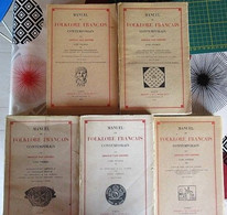 Manuel De Folklore Français Contemporain Par Arnold Van Gennep : Lot De 5 Livres Du Tome Premier - Unclassified