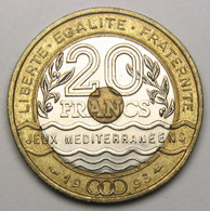 20 Francs Jeux Méditerranéens, 1993, Bronze-aluminium Nickel - V° République - 20 Francs