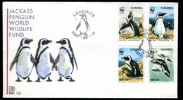 Namibie - Enveloppe FDC WWF En 1997 - Pingouins -  F 168 - Namibia (1990- ...)
