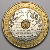 20 Francs Jeux Méditerranéens, 1993, Bronze-aluminium Nickel - V° République - 20 Francs