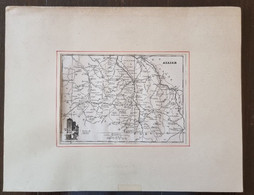 CARTE GEOGRAPHIQUE ANCIENNE: Département De L'ALLIER 1830 (garantie Authentique) Epoque 19 ème Siècle - Cartes Géographiques