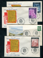 Andorre - Lot De 4 Enveloppes Avec Oblitération De La Visite Du Général De Gaulle En 1967 -  F 186 - Cartas