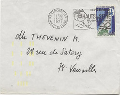 LETTRE CAD 1971 AVEC EMPREINTE JAUNE AUTOMATION DU COURRIER . - EMA ( Maquina De Huellas A Franquear)