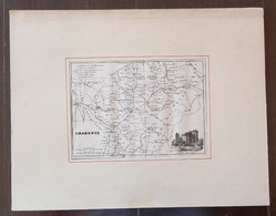 CARTE GEOGRAPHIQUE ANCIENNE: Département De LA CHARENTE En 1830 (authentique) - Cartes Géographiques