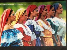 Postcard Folklore El Salvador 2012 ( Izalco Church Stamps) - El Salvador