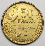 ASSEZ RARE ! 50 Francs Guiraud, 1953 B (Beaumont-le-Roger), Bronze-aluminium - IV° République - 50 Francs