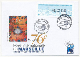 FRANCE - Vignette D'affr. Lisa "Fédération Fcse Des Assoc. Phil. - 75° Congrès" Marseille 2002 + Obl Temp Union Des... - 2010-... Vignettes Illustrées