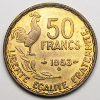 ASSEZ RARE ! 50 Francs Guiraud, 1953 B (Beaumont-le-Roger), Bronze-aluminium - IV° République - 50 Francs