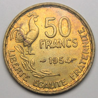 RARE ! 50 Francs Guiraud, 1954, Bronze-aluminium - IV° République - 100 Francs