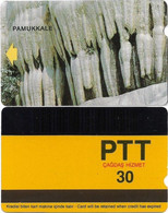 Turkey - Alcatel - PTT - 3rd Series (15mm) 1991-1992, T-12 - Pamukkale Limestone Cascades, 30U, Used - Türkei