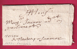 LETTRE DE RENNES ILLE ET VILAINE 1681 POUR SAUMUR MAINE ET LOIRE LETTRE COVER FRANCE - ....-1700: Precursors