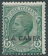1907-12 LEVANTE LA CANEA EFFIGIE 5 CENT MNH ** - RF26-5 - La Canea