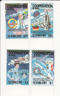 Saint Vincent - 1989 - Coopération Dans Le Domaine Spatial - N° 1158A à 1158D ** - St.Vincent (1979-...)