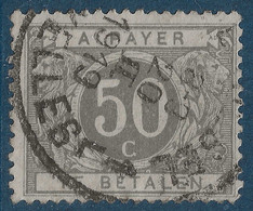 Belgique TAXE N°16C 50c Gris Typo Oblitéré Cachet  De BRUXELLES 1919 TTB - Postzegels