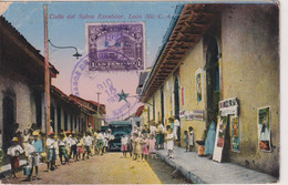 NICARAGUA - Calle Del Salon Excelsior LEON - VG Postmark Etc 1931 - Nicaragua