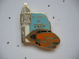 Pin's Des 10 Ans De TGV - TGV