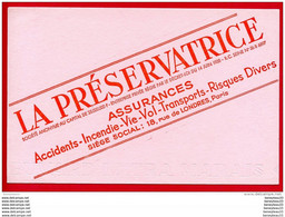 BUVARD 20,5 X 13,5 Cm (Réf : A756) LA PRÉSERVATRICE ASSURANCES - Bank & Versicherung