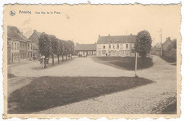 CPSM ANVAING, UNE VUE DE LA PLACE, Format 9 Cm Sur 14 Cm Environ, HAINAUT, BELGIQUE - Frasnes-lez-Anvaing