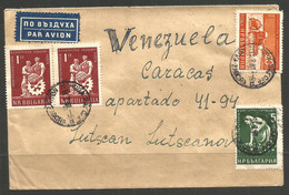 BULGARIA / VENEZUELA. 1961. AIR MAIL COVER. NOVA ZAGORA TO CARACAS. - Storia Postale