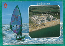 Saint-Hilaire-de-Riez (85) Les Marines De Saint-Hilaire 2scans 14-08-1989 Vue Aérienne Planche à Voile - Saint Hilaire De Riez