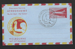 Australia 1962 World Power Conference Aerogramme FU Special Conference Cds - Aérogrammes