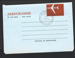 Australia 1968 10c Jet Aerogramme New Format FU Melbourne FDI Cds - Aerogrammi