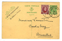 62799 - Entier De  St NICOLAAS - Postcards [1909-34]