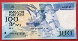 PORTUGAL 100 Escudos Chapa 9 [Fernando Pessoa] P#179 24/11/1988 TTB++ - Portugal